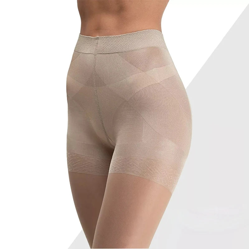 Black High Waist Control Top Tights for Women