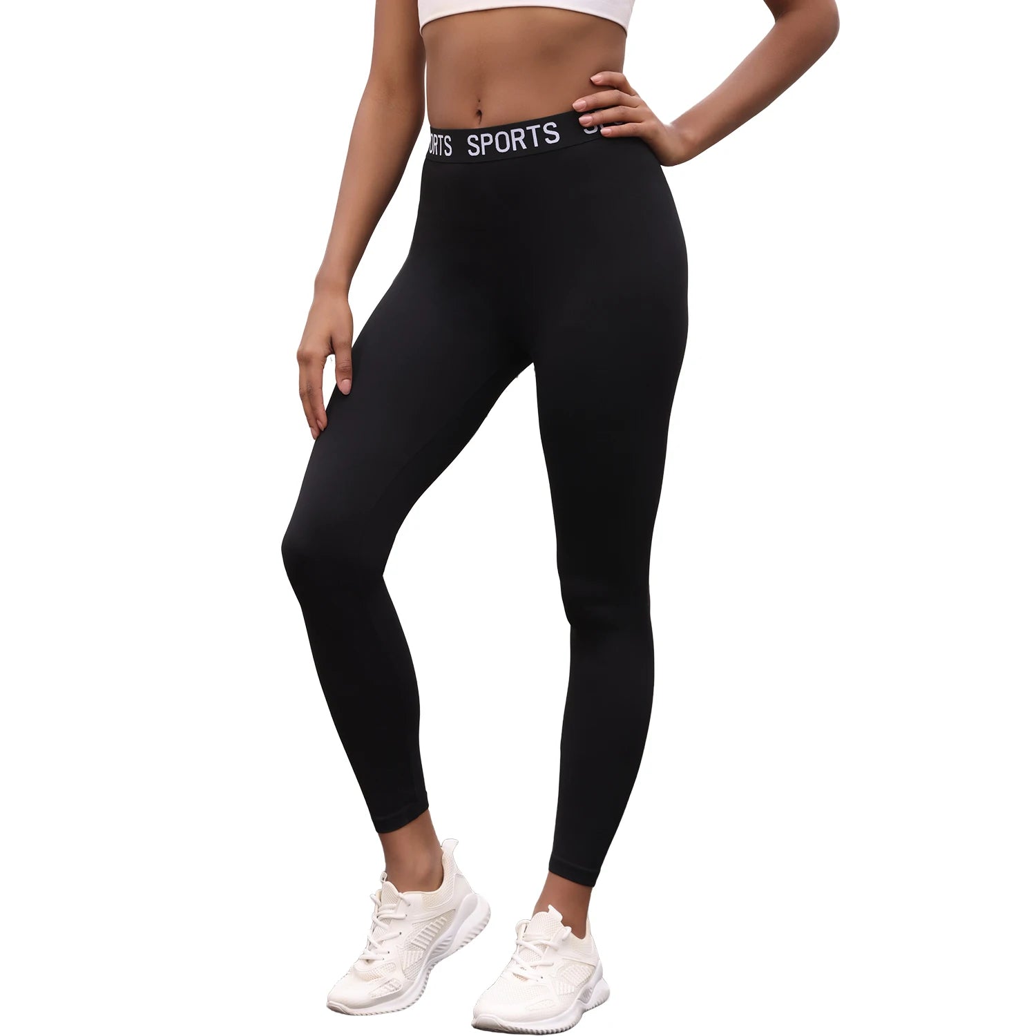 Super Soft Letter Waist Leggings for Women