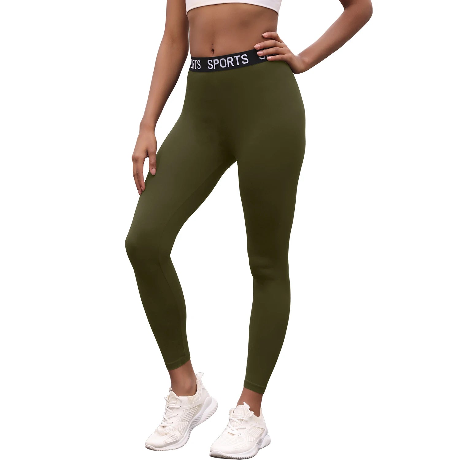 Super Soft Letter Waist Leggings for Women